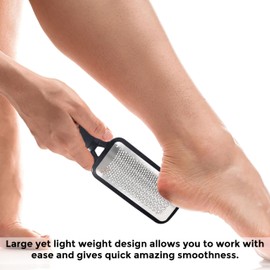 P2P Nails Foot File and Callus Remover - Metal Tool to Remove Dry Skin - Salon Style Dead Skin Remover for Wet and Dry Feet - Professional Foot File and Callus Remover Pedicure Kit