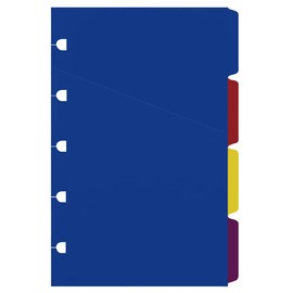 Pocket Classic Brights Notebook Blank Index 4 tabs Assorted