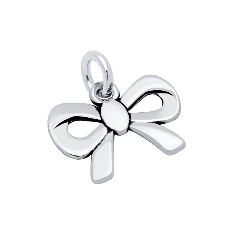 CloseoutWarehouse Sterling Silver Ribbon Bow Charm