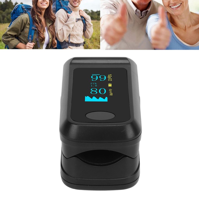 Organic LED Fingertip Pulse Oximeter Blood Oxygen Saturation Monitor With