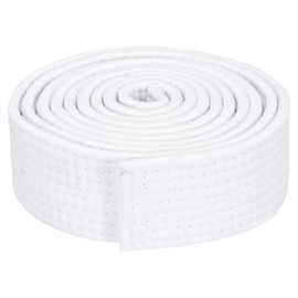 PATIKIL Taekwondo Colored Ranking Belt 1.5" x6.5Ft 2.0m, Polyester Martial Arts Judo Karate Belt for Coach Teaching Practice, White