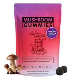 60 Gummies Nutrition Mushroom Gummies for Adults, 12 in 1 Mushroom Blend with Lions Mane, Turkey Tail, Organic Reishi, Cordyceps, Immune Support & Energy Boost