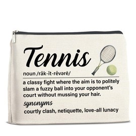 UPNEGE Tennis Makeup Bag Tennis Gifts for Women, Tennis Lover Gifts Tennis Themed Gifts Tennis Definition Cosmetic Bag Zipper Makeup Pouch