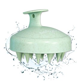 Bella Jade Scalp and Head Massager Shampoo Brush for Hair Growth, Dandruff and Dry Scalp (Green)
