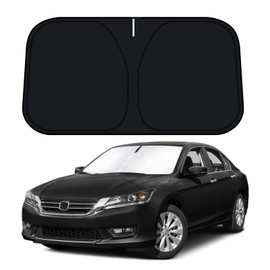 D-Lumina Windshield Sun Shade Compatible with 2013 2014 2015 2016 2017 Honda Accord Accessories, Front Window Sunshade Sun Visor Protector Block UV Rays Heat, Foldable 2 Layers 210T Material