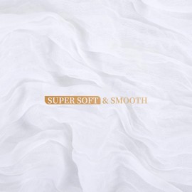 10 Pack 10Ft White Cheesecloth Table Runner Boho Romantic Gauze Table Runner Cheese Cloth Long Table Runner for Wedding Party Bridal Shower Thanksgiving Christmas Decoration