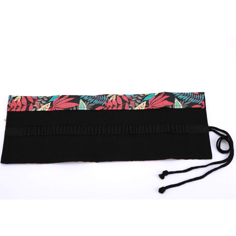 Amoyie Handmade Pencil Wrap Durable Gel Pen Storage Bag, Red