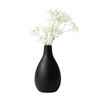 4.5 Inch Matte Blue Ceramic Bud Vase, Small Teardrop Shape