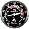 Tel-Tru BQ300 Barbecue Thermometer, 3 inch black dial with zones,