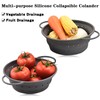 Collapsible Colander with Handle, Silicone Kitchen Strainers for Easy Storage,Four-side