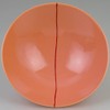 Hakusan Pottery RH-27 Flat Tea Wan, Orange, Approx. φ5.9 x