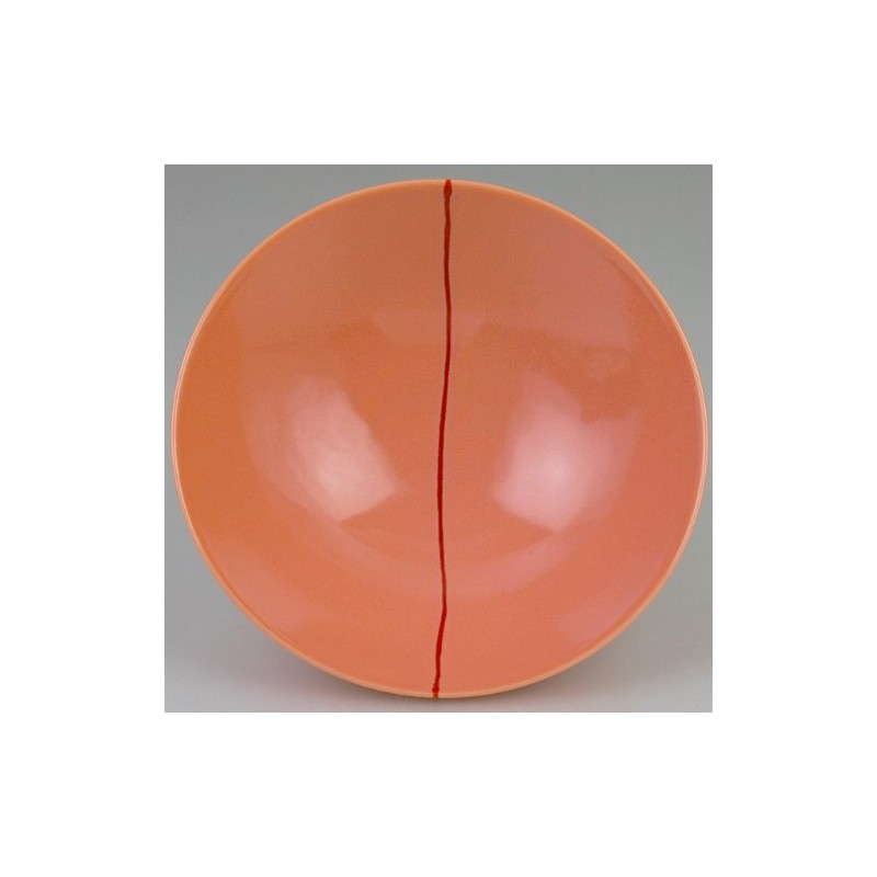 Hakusan Pottery RH-27 Flat Tea Wan, Orange, Approx. φ5.9 x