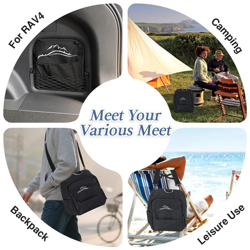 KIMCARLEY Trunk Organizer Multifunction Backpack, Upgrade Design Trunk Cubby Storage