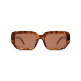 Appassal Retro Polarized Sunglasses Women Men 90s Sunnies Trendy Vintage Fashion 2025 Chunky Square Frames AP3733 Red Tortoise/Reddish Brown