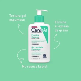 Gel Cerave Limpiador Espumoso Piel Normal A Grasa De 236 Ml