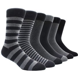 TOEJYJ Calcetines De Vestir Divertidos Para Hombre, Paquete De Calcetines Casuales Divertidos Con Patrón, Calcetines Novedosos De Algodón A Rayas De Colores, Tamaño 10-13