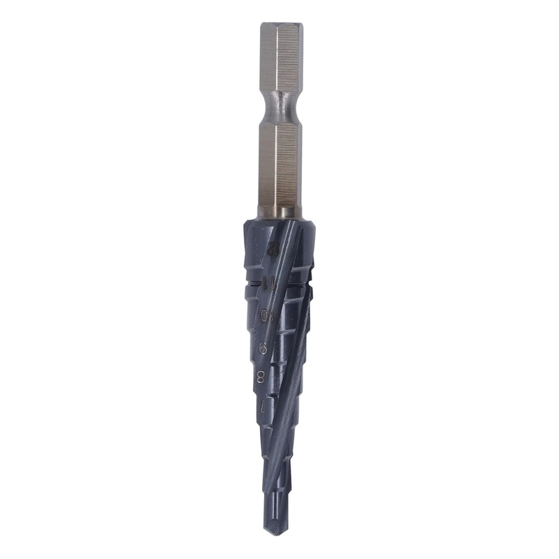 Spiral Grooved Step Drill Bit 4mm to 12mm Step 1/4in