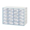 Blue Ginkgo Small 20-Drawer Cabinet – Stackable Clear Organizer for