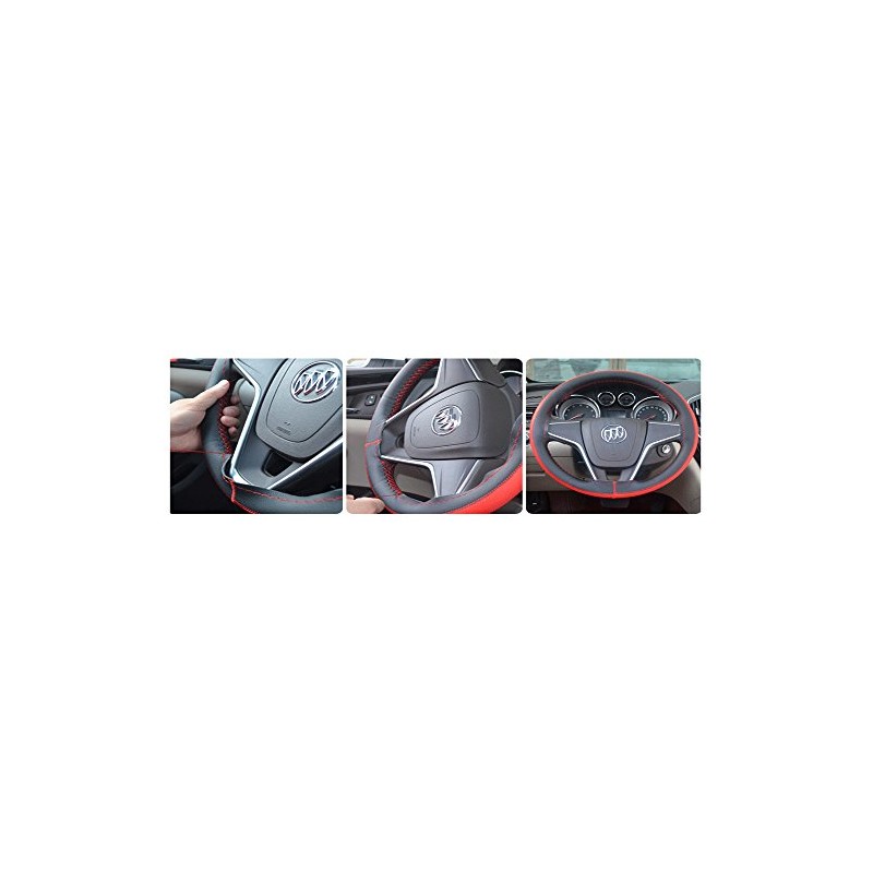 SKS Distribution® Faux Leather DIY Car Steering Wheel Cover with