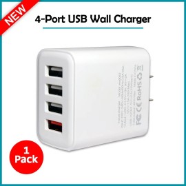 Fenzer B2G1 4 Port Fast Quick Charge QC 3.0 USB Hub Wall Charger Power Adapter Plug
