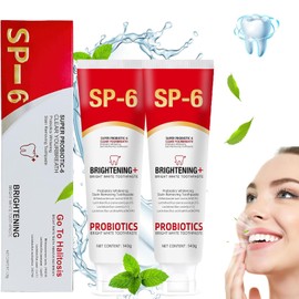 SP-6 Ultra Whitening Toothpaste, 2PCS SP6 Probiotics Toothpaste Brightening, Deep Cleaning Fresh Breath Toothpaste