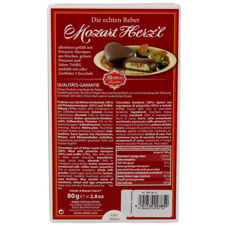 Reber - Mozart Herzl - 80g