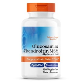 GlucosamineChondroitin MSM + Hyaluronic Acid, Daily Wellness, Non-GMO, Gluten-Free 150 Capsules