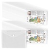 GEMLORD 100 Pcs Clear Plastic Envelopes with Button Snap Closure,