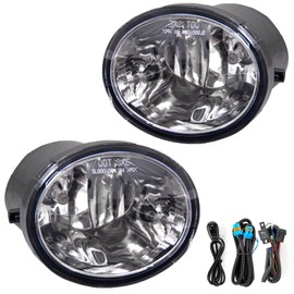 WEZEMLIGHT Fog Lights Assembly Replacement For 2000-2006 Toyota Tundra 2001-2007 Toyota Sequoia With 9006 12V 35W Halogen Bulbs Included Switch And Wiring Kit(Clear Lens)