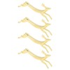 4Pcs Chopstick Rest Smoother Surfaces Reusable Cute Animal Design Gold