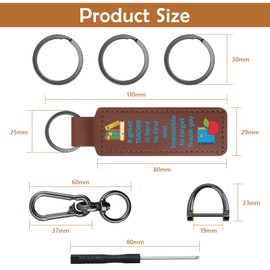 Teacher Appreciation Keychain Gifts Thank You Keychain for Women Men End of Year Christmas Birthday Graduation Farewell Gifts for Teacher Thank You Back to School Gift from Student