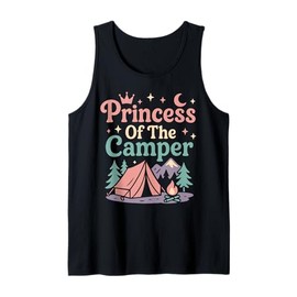 Tent Camping Daughter Vintage Princess of The Camper Tank Top