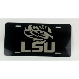 BLVD LSU Tigers aluminum license plate laser etched car front tag Man Cave Room Décor