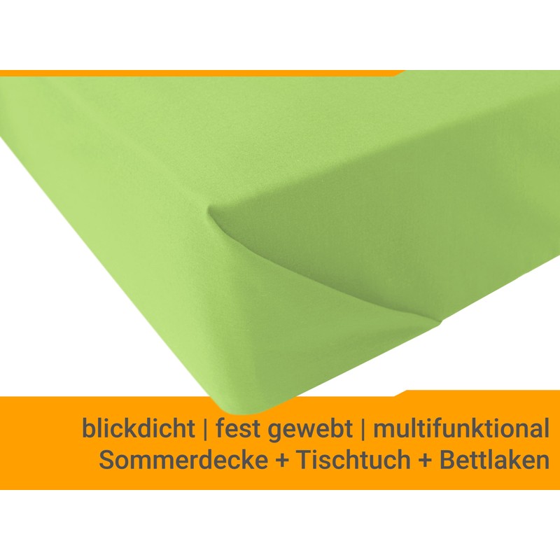 npluseins 701.887 Sheet without Elastic Band 100% Cotton Approx. 150