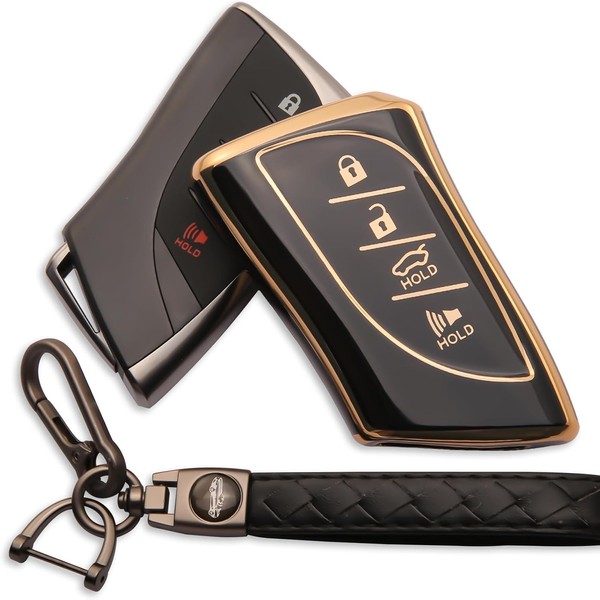 HEJMIN for Lexus Key Fob Cover 4 Buttons Key Case