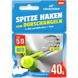 Lieblingsköder Pointed Hook 5/0 NEO Jig Head, Weight: 40 g NEO