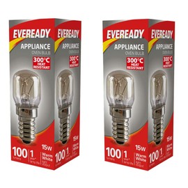 2x Eveready Appliance Bulb 15W