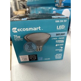EcoSmart (2-Pk) EcoSmart Dimmable Adjustable Beam Angle LED Light Bulb 75W Daylight