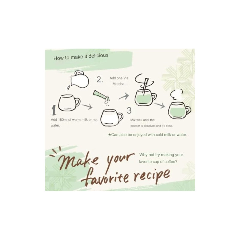 Starbucks VIA Matcha Green Tea Sticks - 5 Pack
