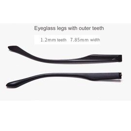 1 par de patas y brazos universales de plástico para anteojos, patillas de repuesto para hombres y mujeres, color negro, Negro, Medium