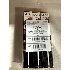 NYX (3) x NYX Glitter Goals Liquid Lipstick Crystal Crush GGLS  (3) Total per order