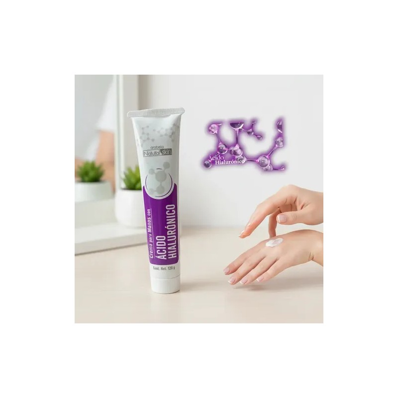 Crema Para Manos Con Ácido Hialurónico Natural Skin 120g Suave