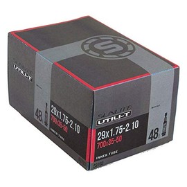 Sunlite Utili-T Standard Presta Valve Tubes, 29 x 1.75-2.10" (700 x 35-50c) / 48mm Valve, Black/Black