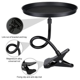 Car Food Tray/Desk 360º Adjustable,Snack Tray,Drink Tray Non-Slip,Black