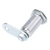sourcing map Cylinder Zinc Alloy Chrome End Tubes Cam Lock