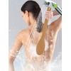 Bath Body Brush Long Handle Wooden Shower Brush with Natural