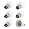 E-Simpo 6pcs BA15D to E26/E27 Light Socket Adapter BA15D Light