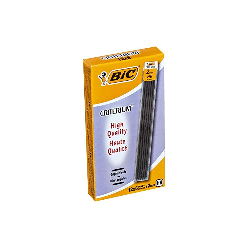 Bic Criterium 827087 Mechanical Pencil Refills, 12x6 lead mines, 2