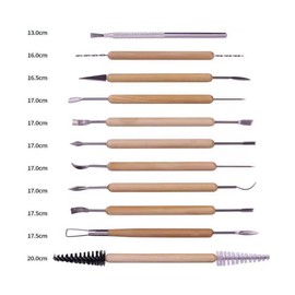 LANGQUN 35pcs Clay Sculpting and Pottery Tools Kit - Air Dry and Polymer Clay Dotting Tools - Ceramic Supplies for Modeling and Shaping - For Kids and Adults