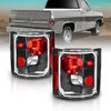 AmeriLite Black Housing Replacement Tail Lights Assembly Set For 1973-1991 Chevy GMC Full Size 1500 2500 3500 Pickup - Passenger and Driver Side